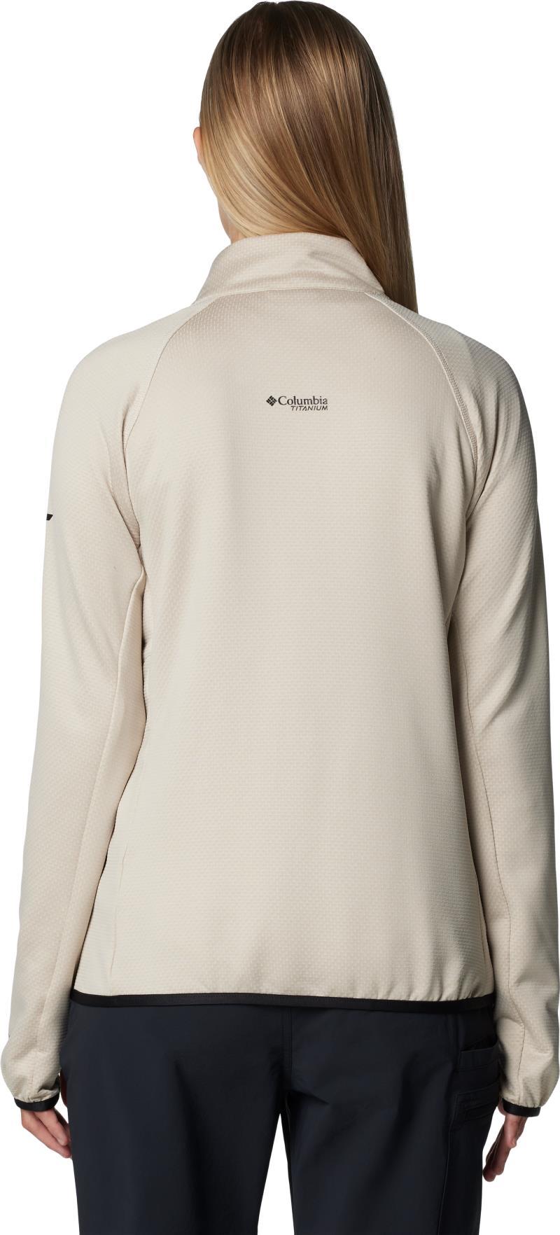 Triple Canyon Grid Fleece Full Zip - Womens - Dark Stone Heather / Black 3