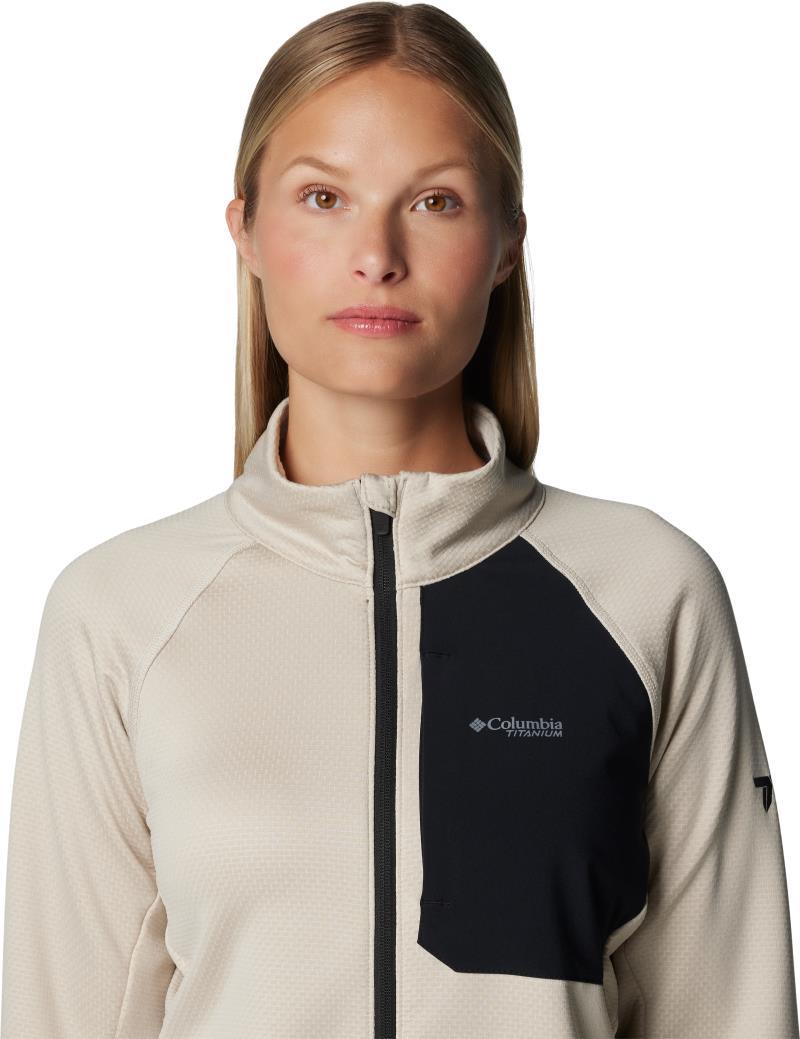 Triple Canyon Grid Fleece Full Zip - Womens - Dark Stone Heather / Black 4