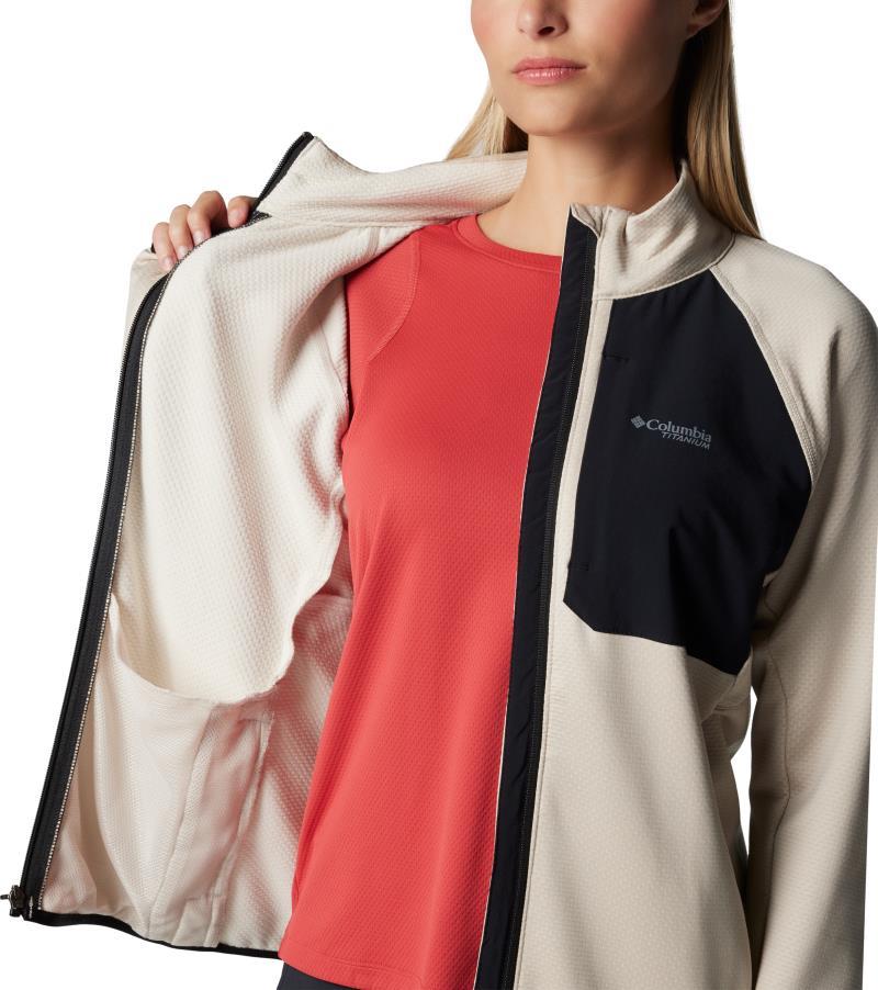 Triple Canyon Grid Fleece Full Zip - Womens - Dark Stone Heather / Black 6