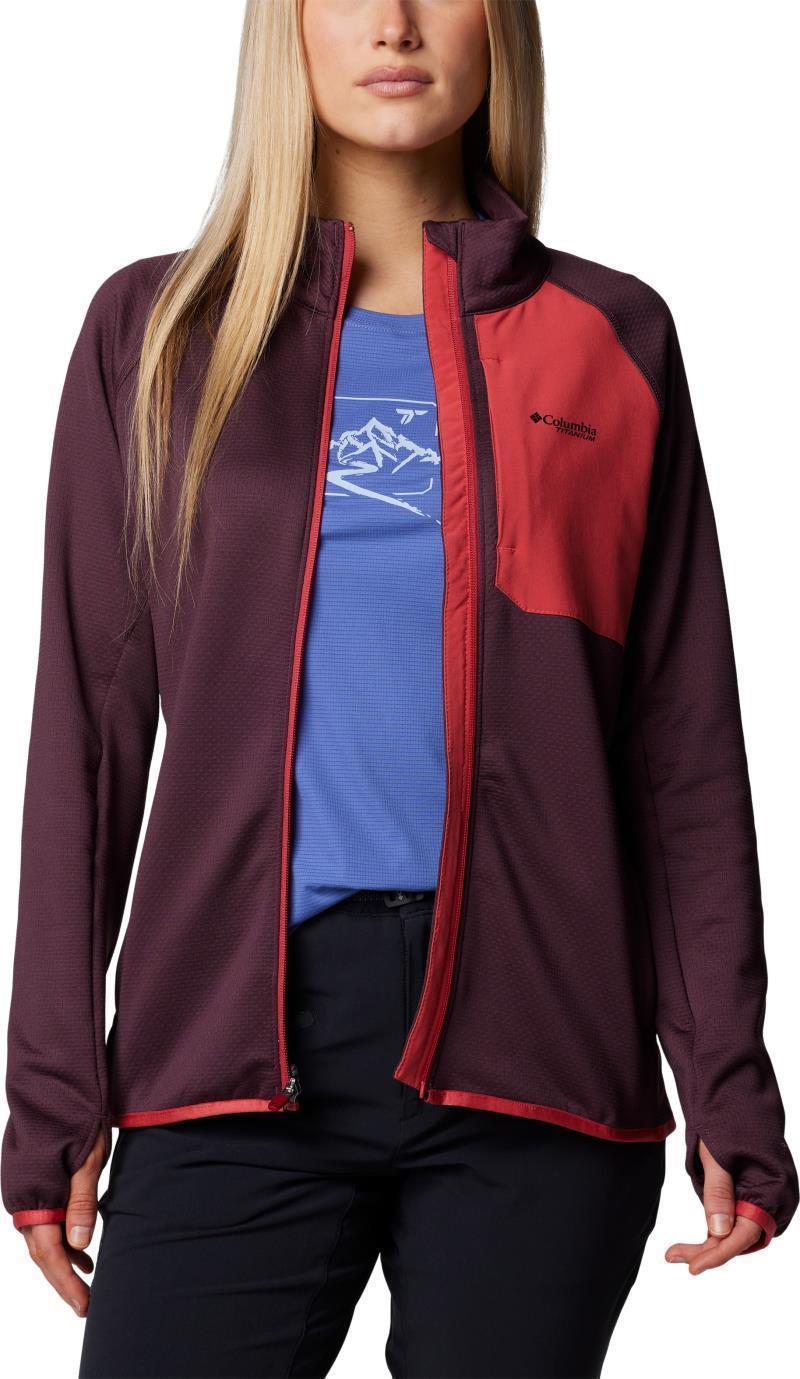 Triple Canyon Grid Fleece Full Zip - Womens - Moonvista / Daredevil 6