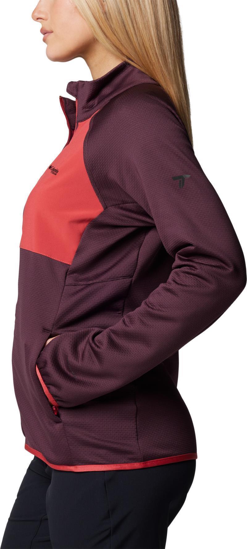 Triple Canyon Grid Fleece Full Zip - Womens - Moonvista / Daredevil 7
