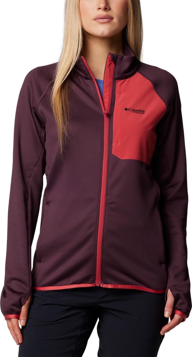 Triple Canyon Grid Fleece Full Zip - Womens - Moonvista / Daredevil 1