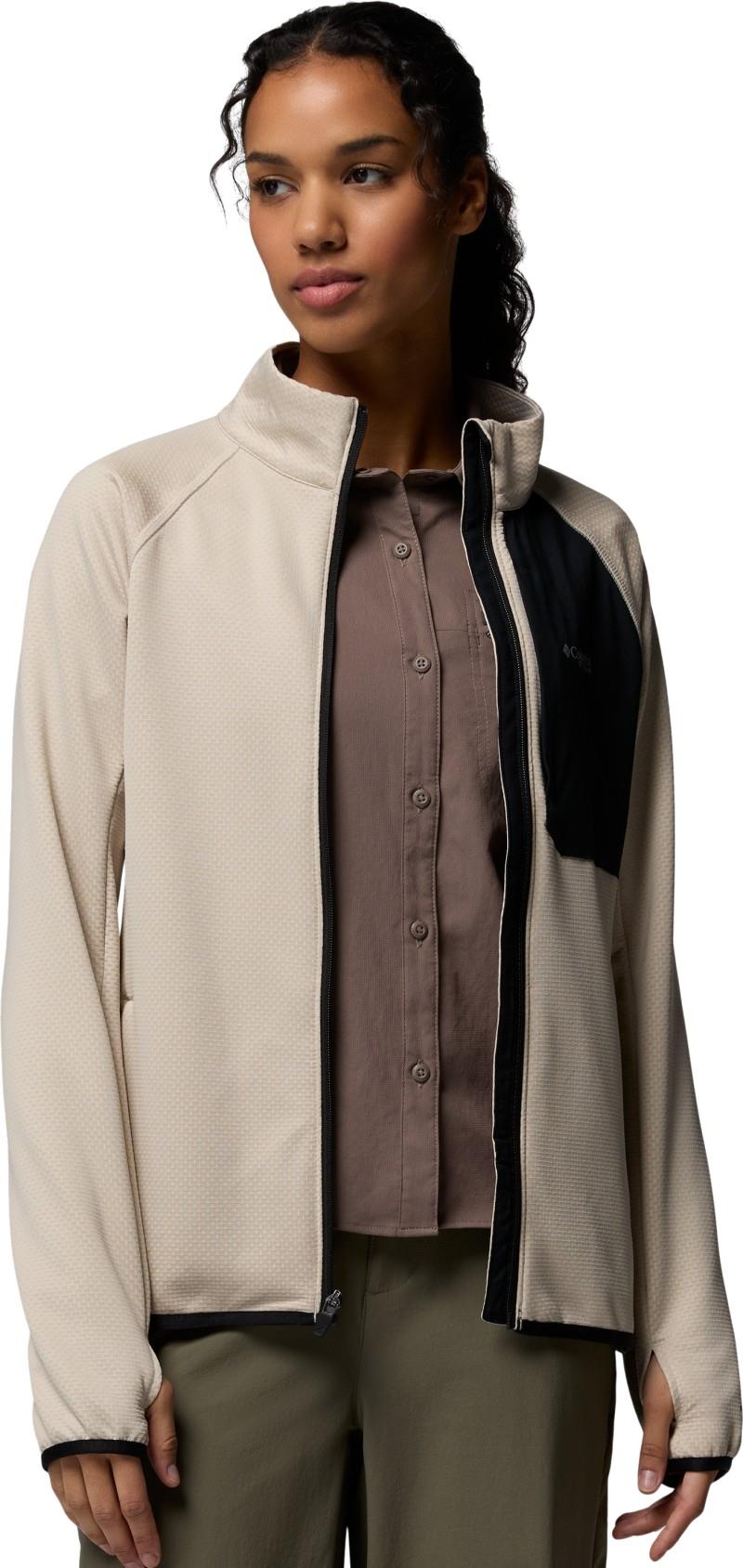 Triple Canyon Grid Fleece Full Zip - Womens - dark stone / black 1