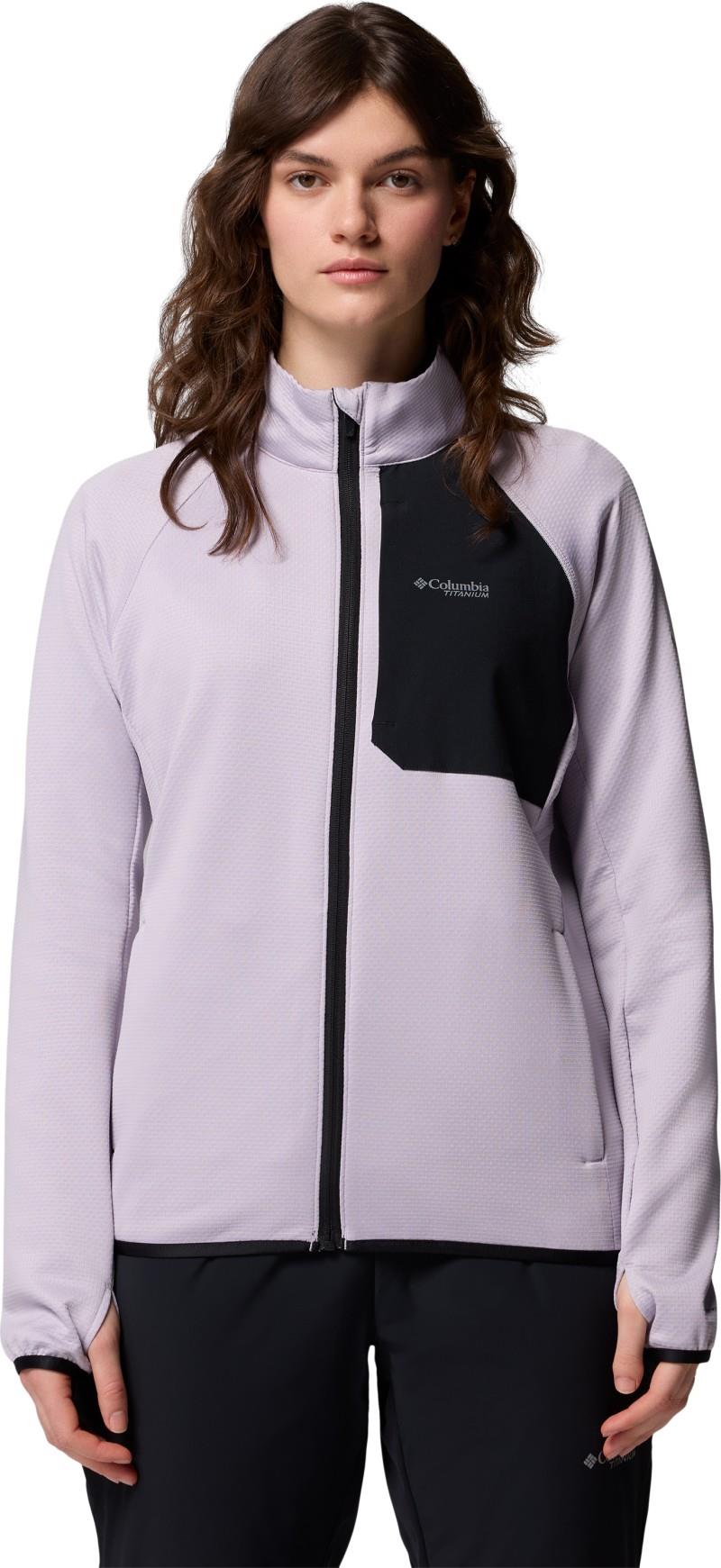Triple Canyon Grid Fleece Full Zip - Womens - lavender pearl / black 1