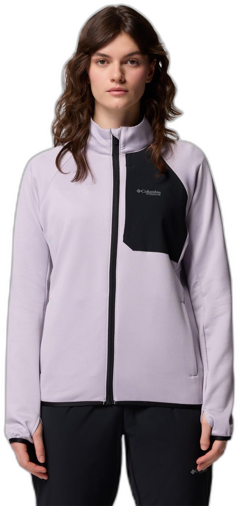 Triple Canyon Grid Fleece Full Zip - Womens - lavender pearl / black 1