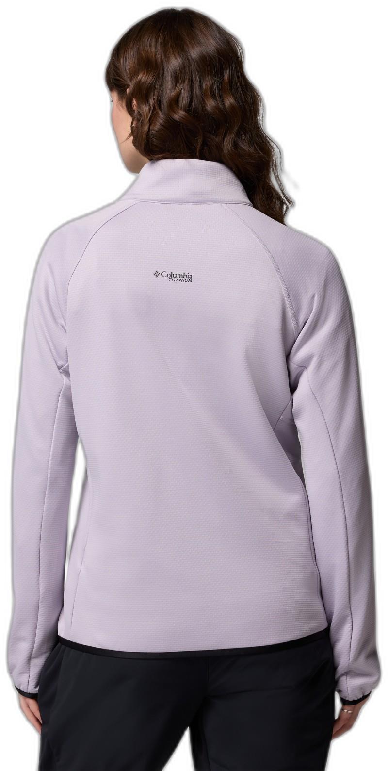 Triple Canyon Grid Fleece Full Zip - Womens - lavender pearl / black 1