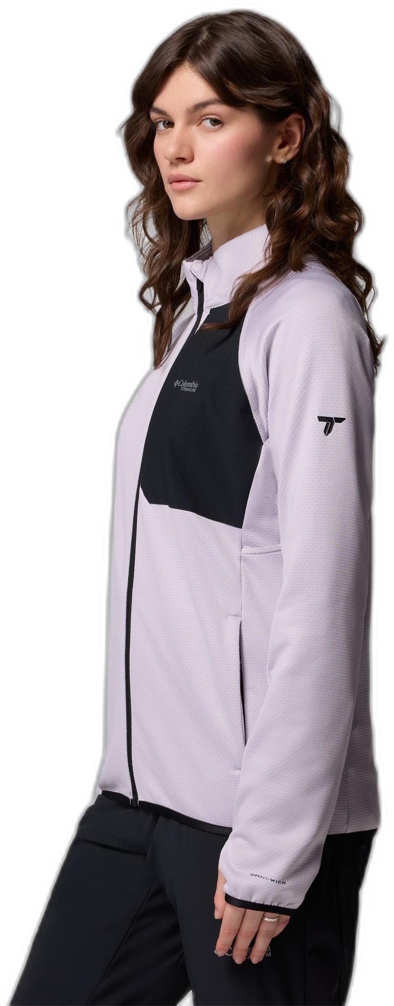 Triple Canyon Grid Fleece Full Zip - Womens - lavender pearl / black 1