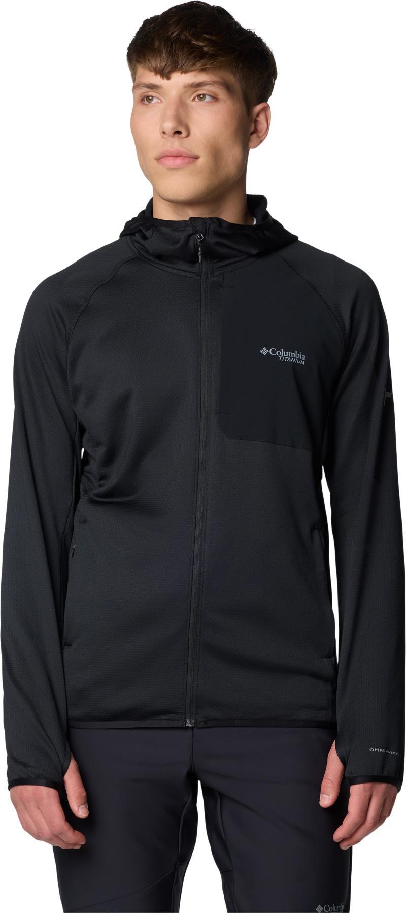Triple Canyon Grid Fleece Hooded Full Zip II, Tall - Mens - Black 1