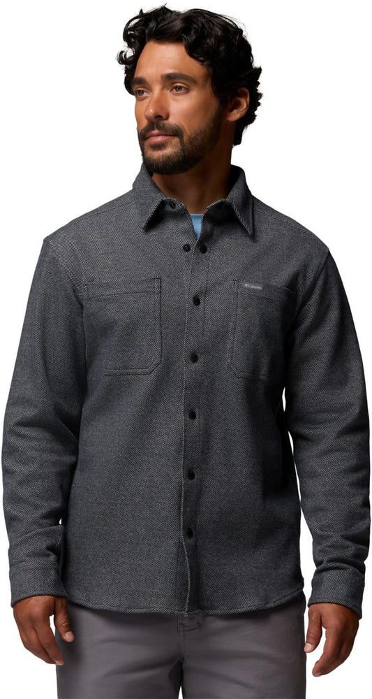 Twill River LS Knit Shirt - Mens - black heather 1