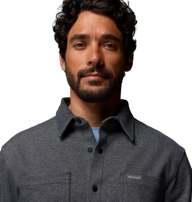 Twill River LS Knit Shirt - Mens - black heather 1