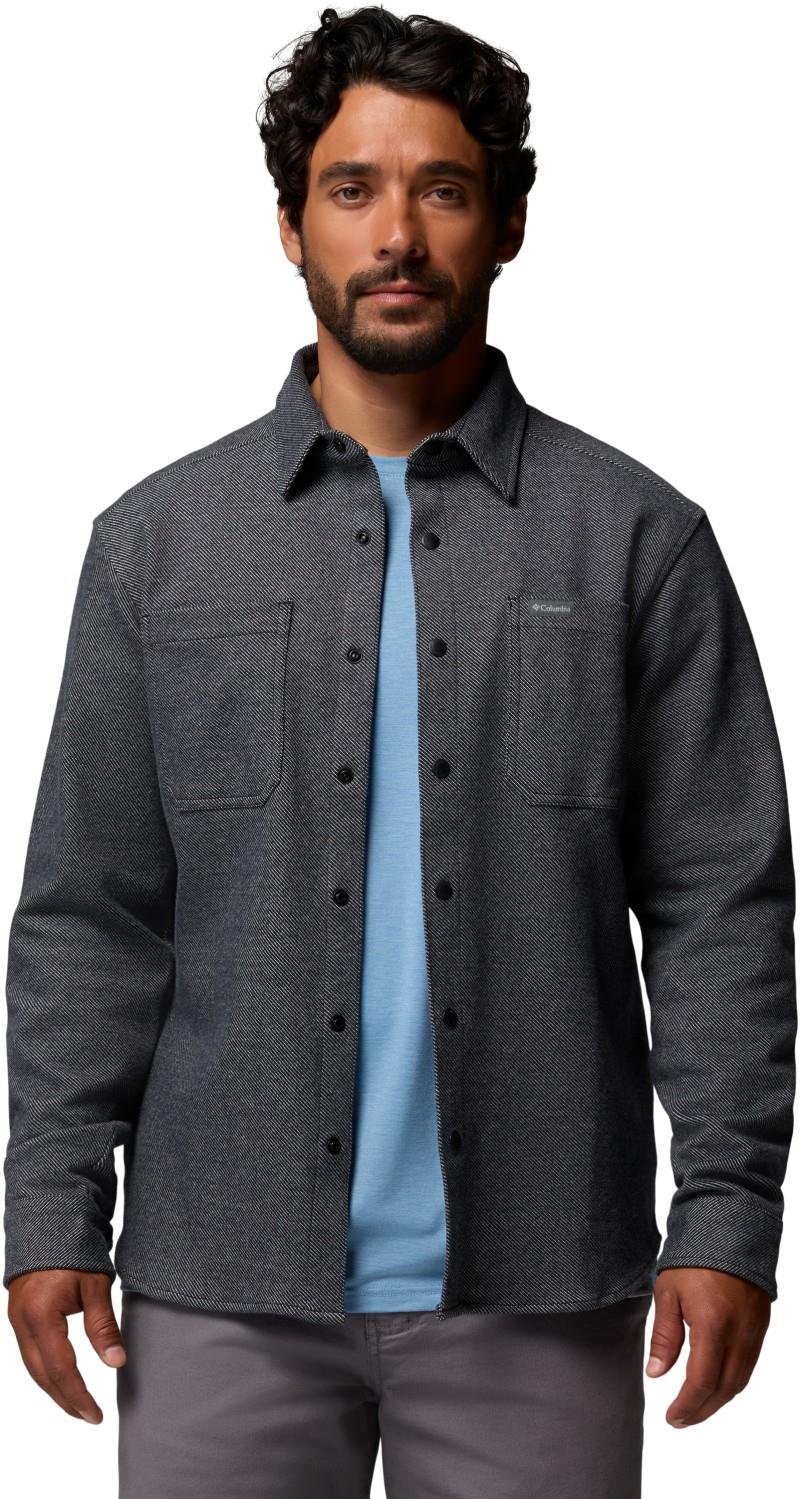 Twill River LS Knit Shirt - Mens - black heather 1