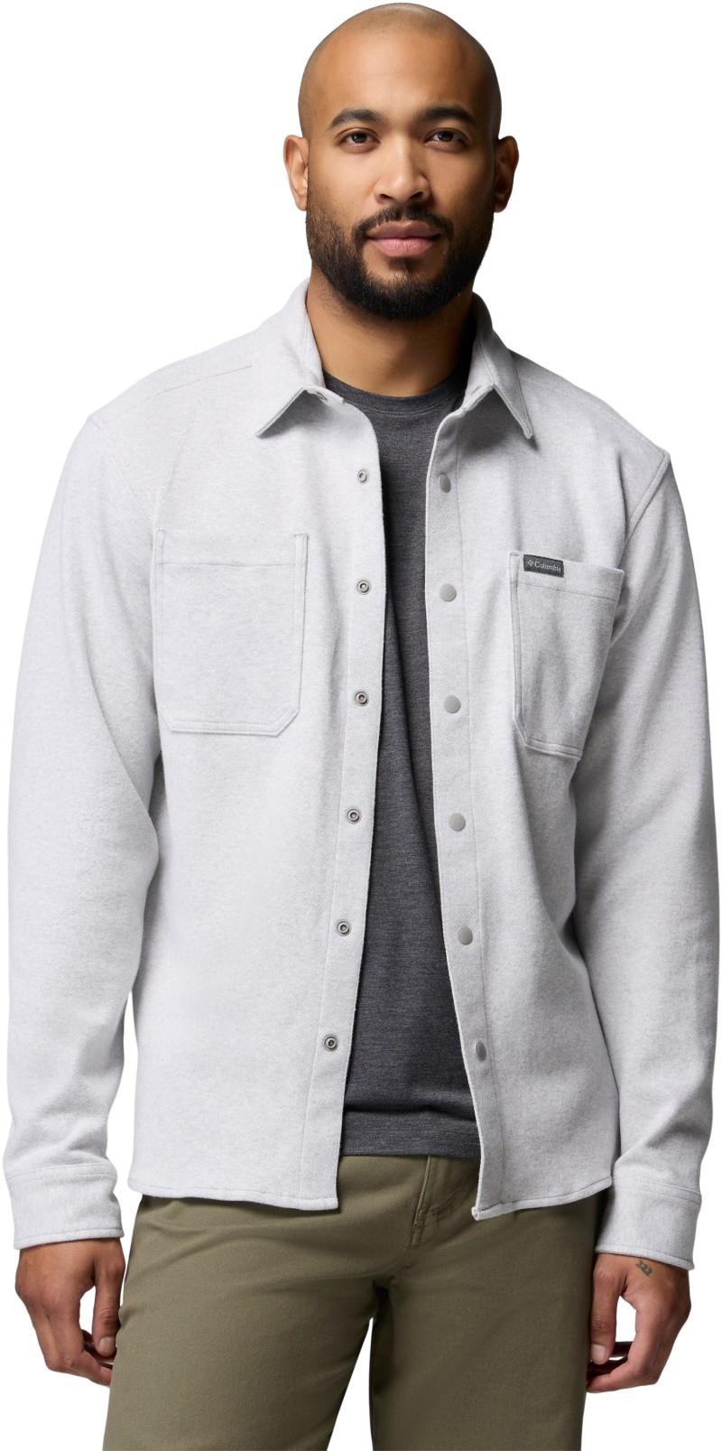 Twill River LS Knit Shirt - Mens - columbia grey heather 1