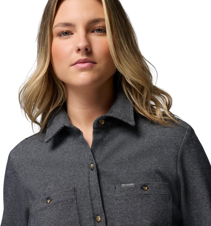 Twill River LS Knit Shirt - Womens - black heather 1