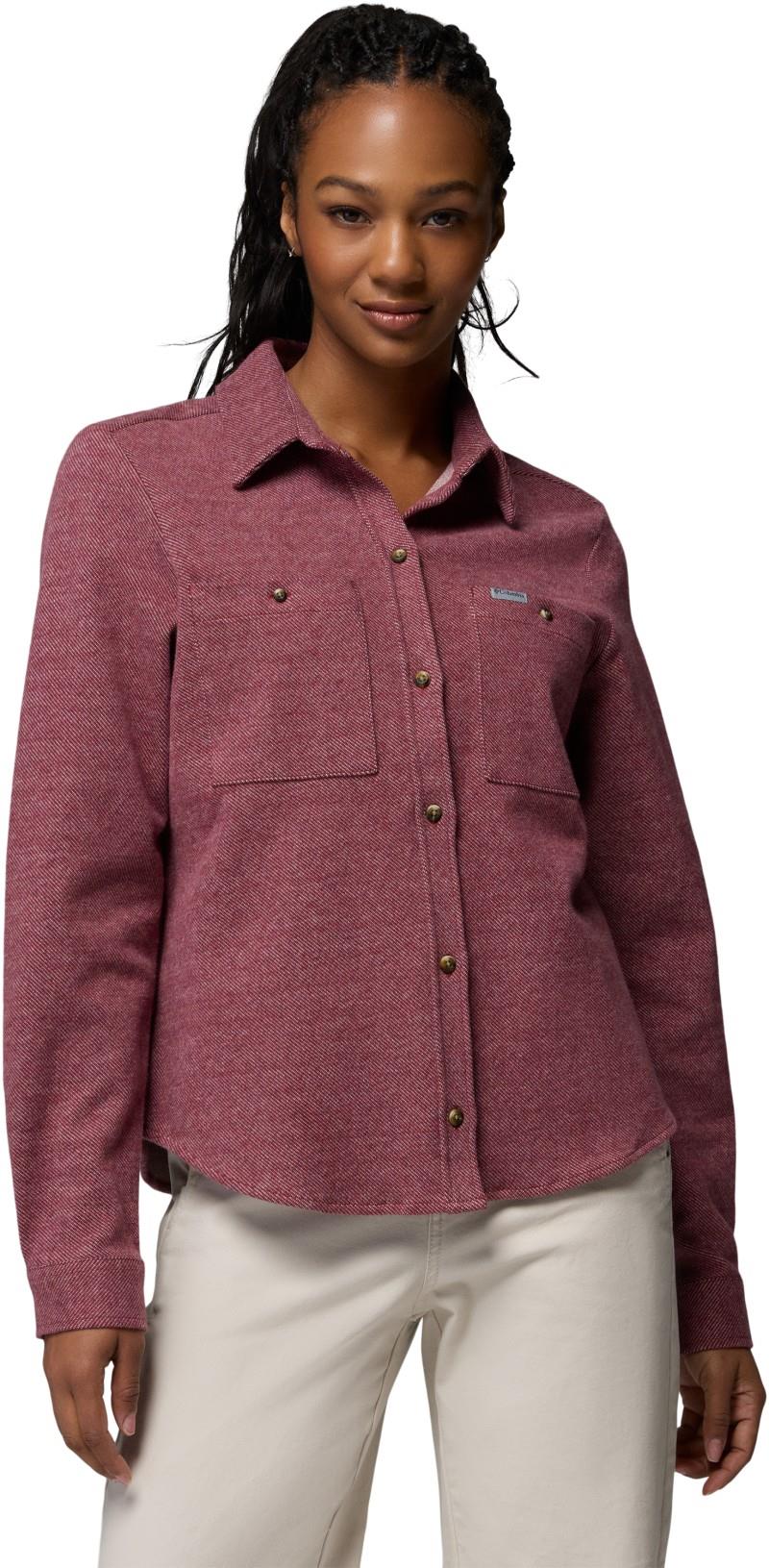 Twill River LS Knit Shirt - Womens - red oxide heather 1