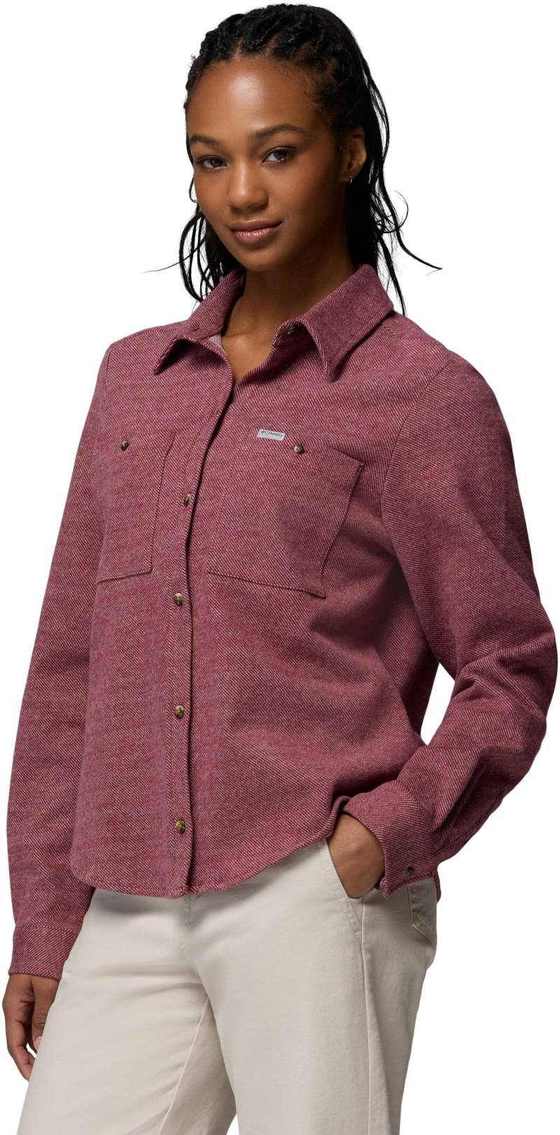 Twill River LS Knit Shirt - Womens - red oxide heather 1