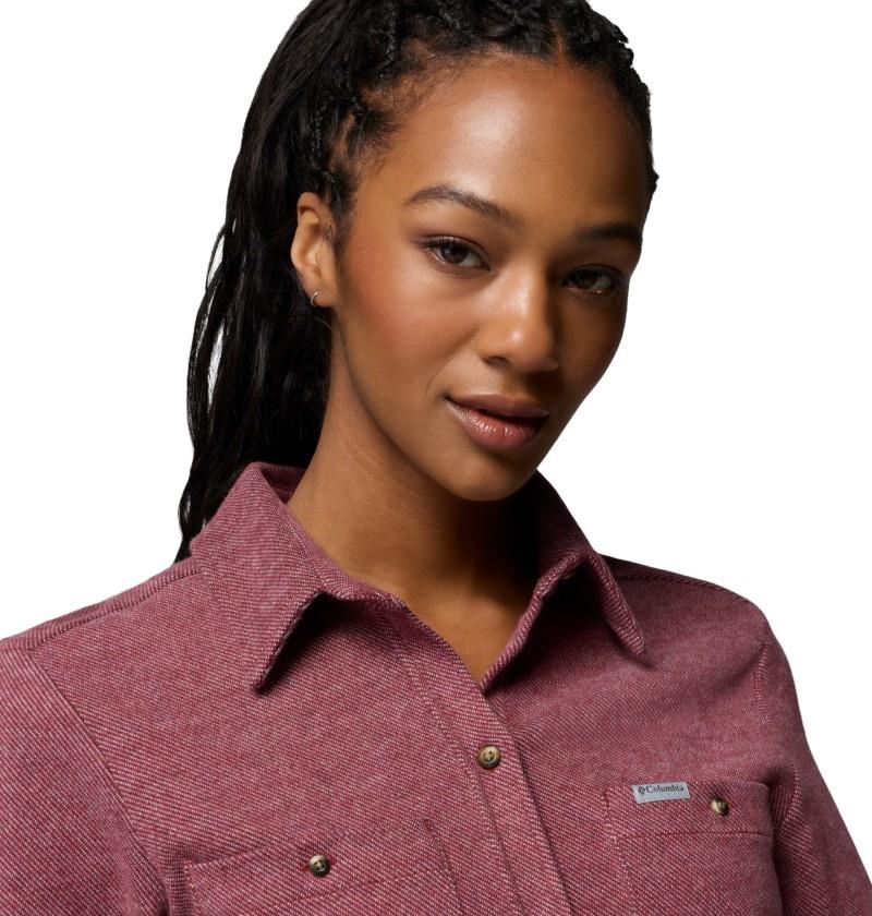 Twill River LS Knit Shirt - Womens - red oxide heather 1