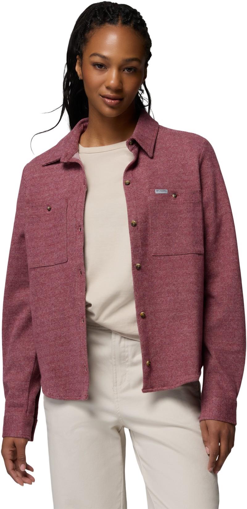 Twill River LS Knit Shirt - Womens - red oxide heather 1