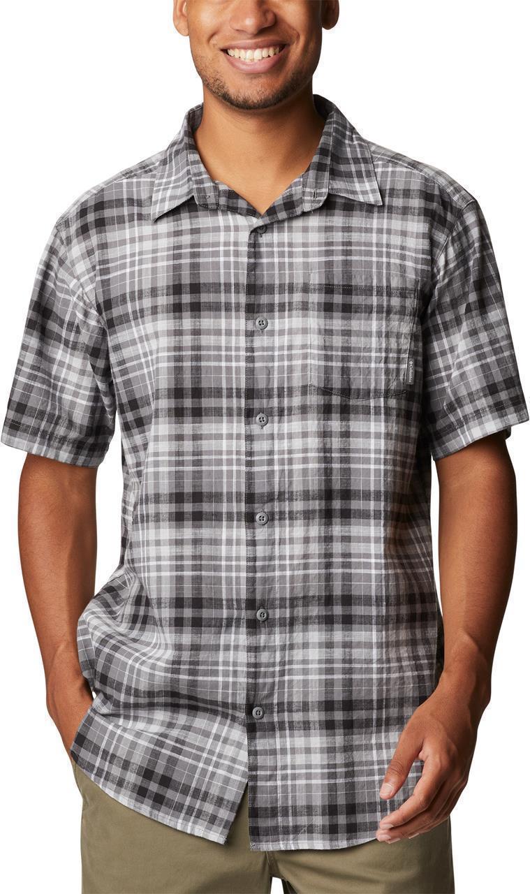 Under Exposure YD SS Shirt - Tall - Mens - City Grey Madras Gingham 1