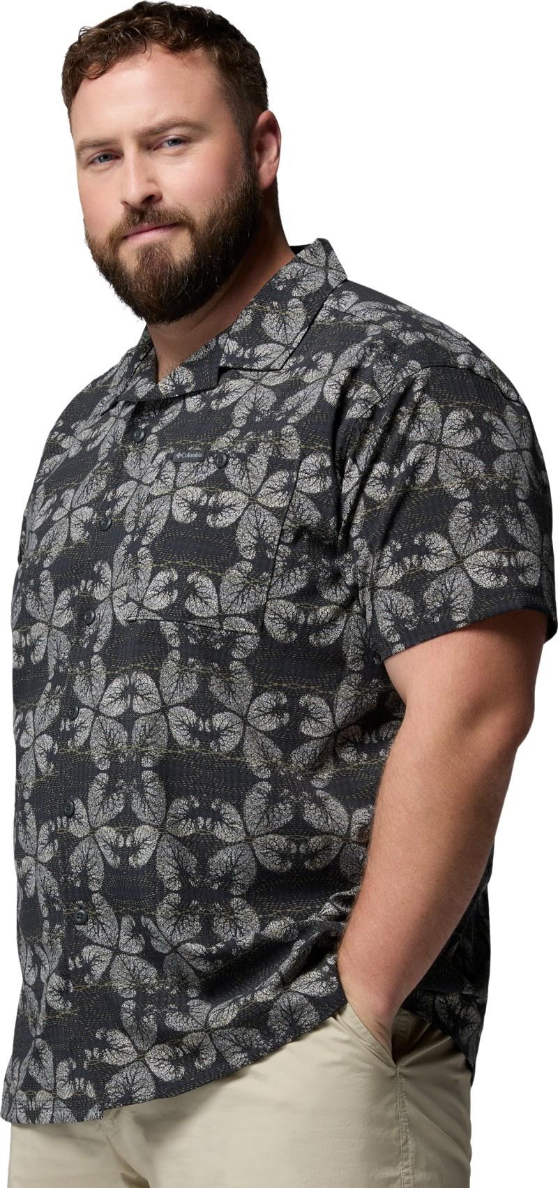 Utilizer Camp Shirt, Printed, Extended - Mens - shark / floreidoscope 1
