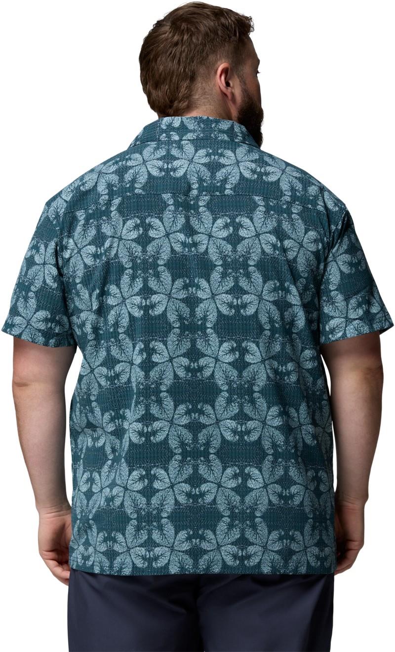 Utilizer Print Camp Shirt, Extended - Mens - everblue / floreidoscope 1
