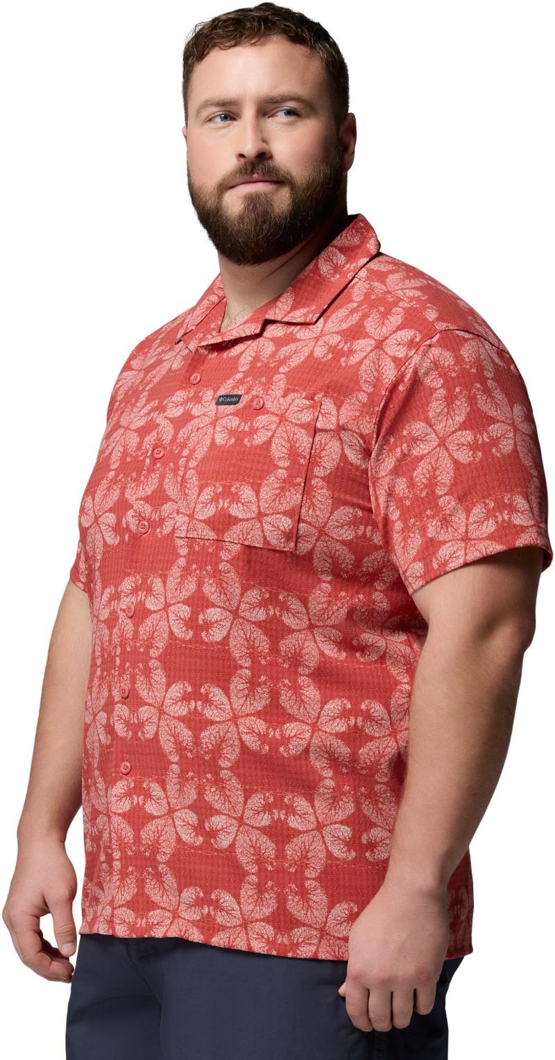 Utilizer Print Camp Shirt, Extended - Mens - washed red / floreidoscope 1