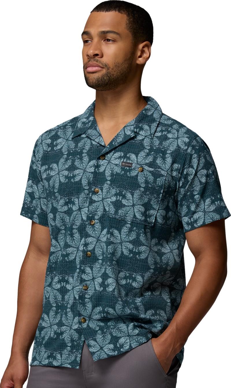 Utilizer Print Camp Shirt, Tall - Mens - everblue / floreidoscope 1