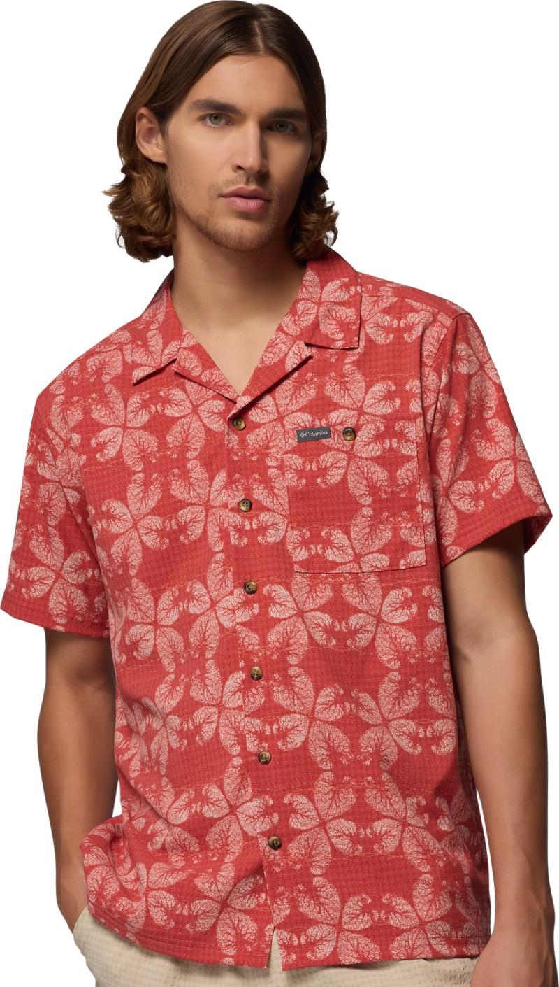 Utilizer Print Camp Shirt, Tall - Mens - washed red / floreidoscope 1