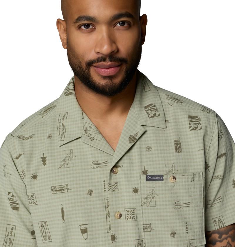 Utilizer Print Camp Shirt - Mens - safari / mosier tonal 1