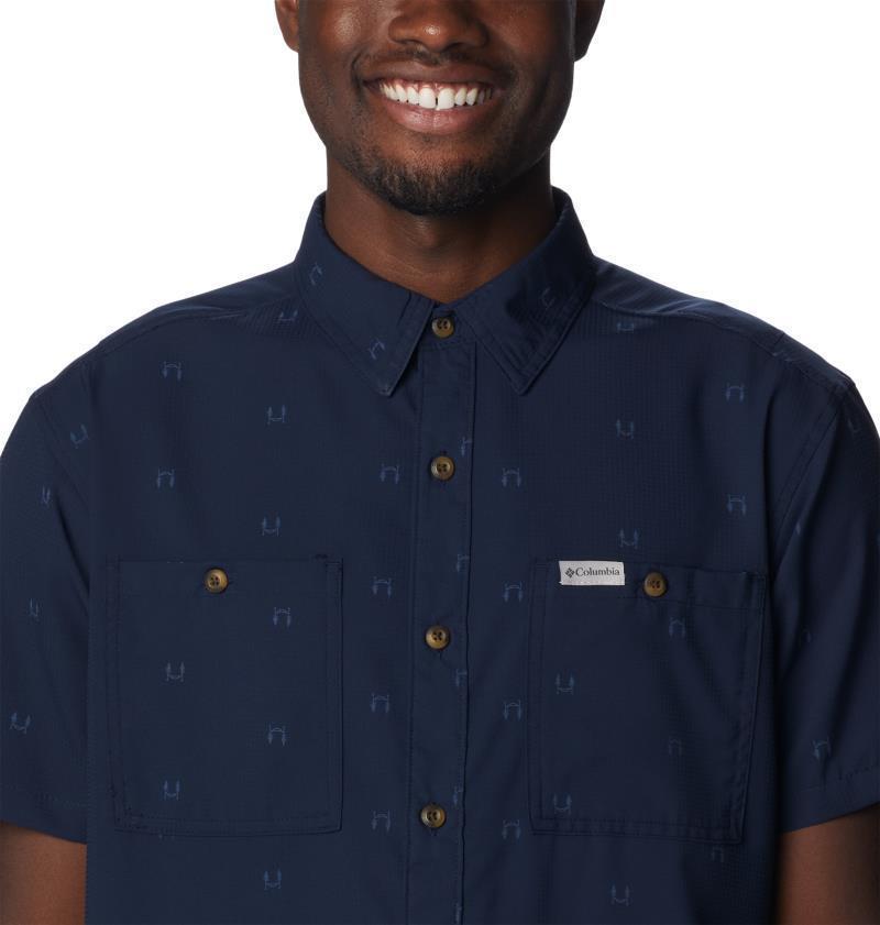 Utilizer Printed Woven SS - Mens - Collegiate Navy Hammocked 5