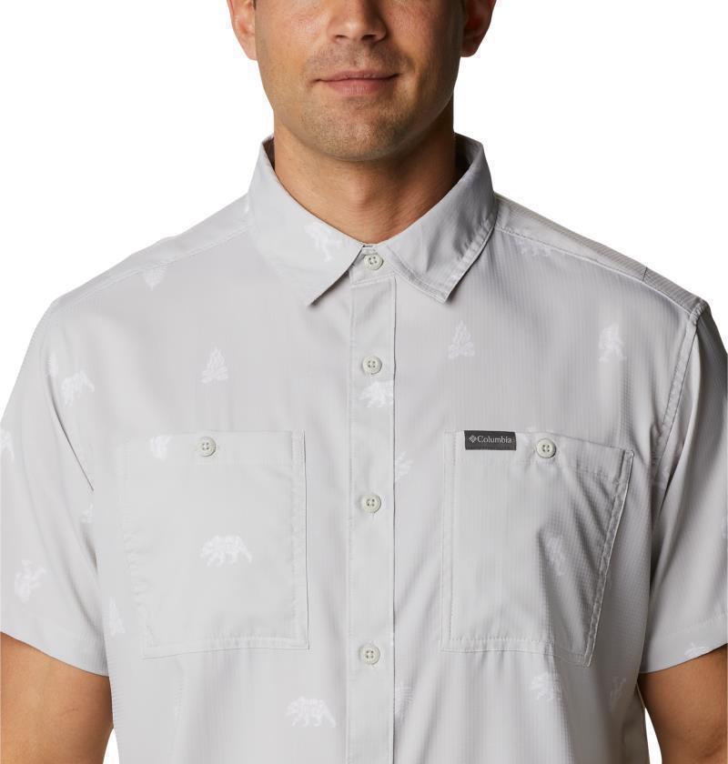 Utilizer Printed Woven SS - Mens - Nimbus Grey Camp Social 4