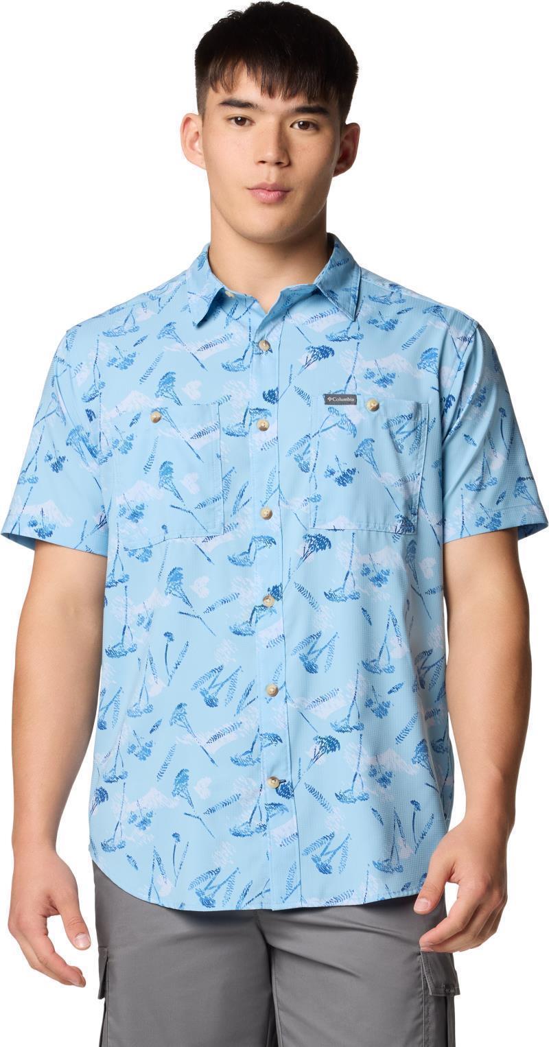 Utilizer Printed Woven SS - Mens - ripple blue yarrow mirage 1