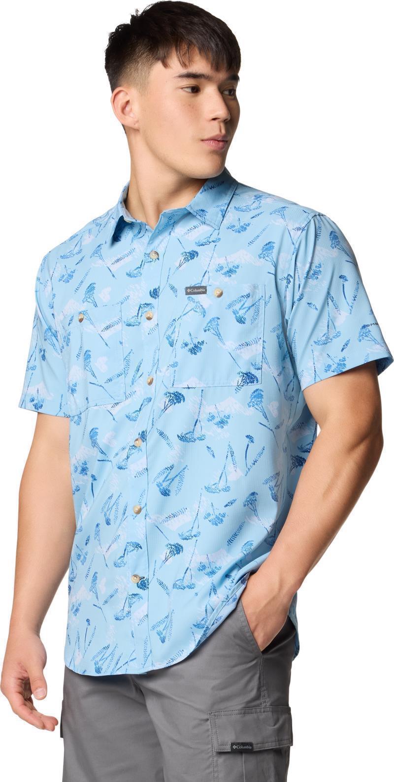 Utilizer Printed Woven SS - Mens - ripple blue yarrow mirage 1
