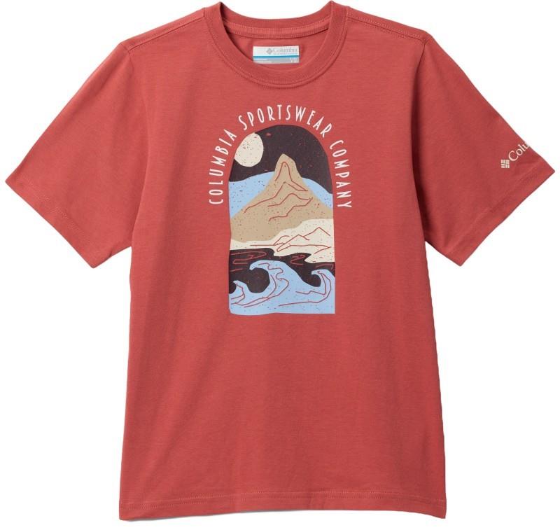Valley Creek II SS Graphic Shirt - Youth Boys - washed red / cozy coastline 1