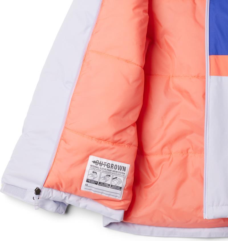 Valley Runner II Jacket - Youth - Snowdrift / Clematis Blue / Hot Coral 3