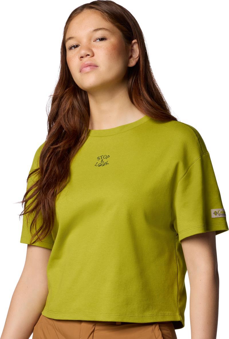 Wallowa Cropped Graphic Tee - Womens - Python Green 2