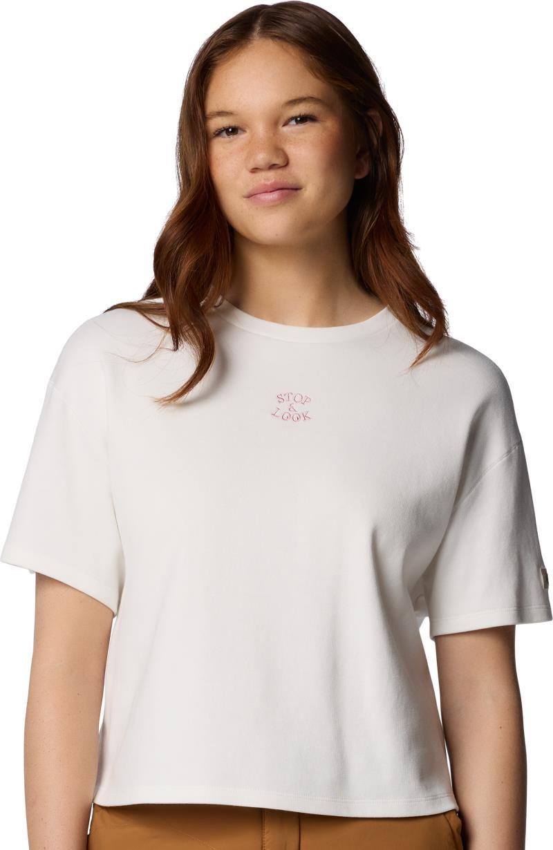 Wallowa Cropped Graphic Tee - Womens - Sea Salt 1