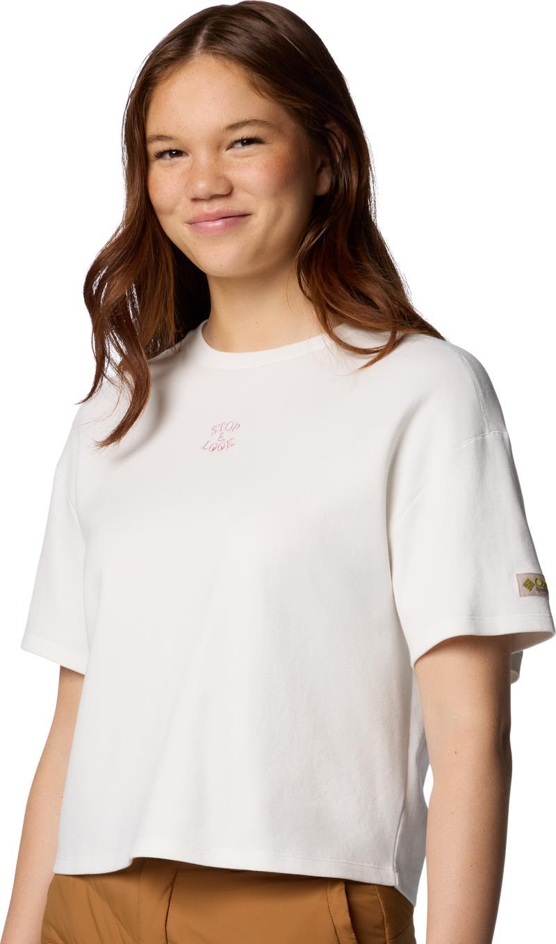 Wallowa Cropped Graphic Tee - Womens - Sea Salt 2