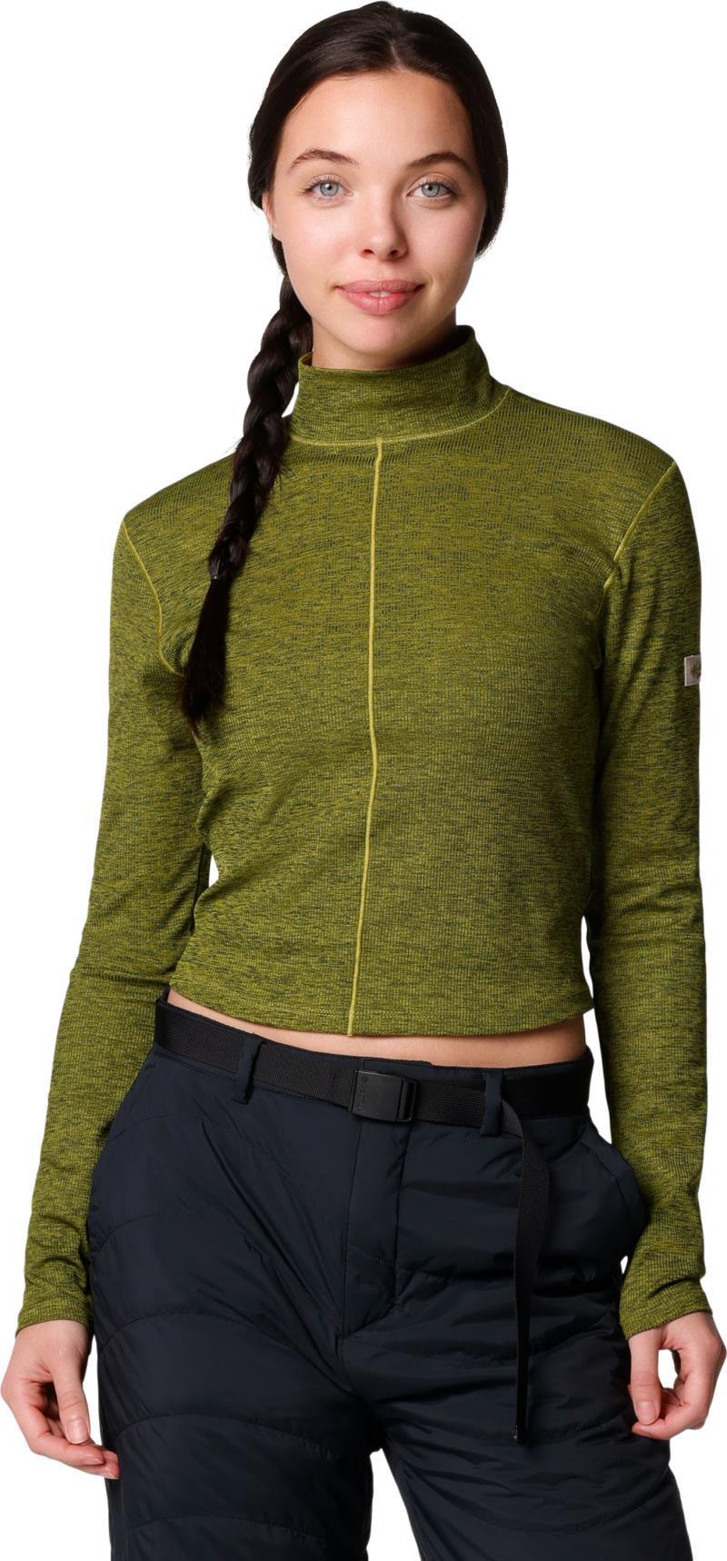 Wallowa Cropped LS Top - Womens - Python Green / Greenscape 1