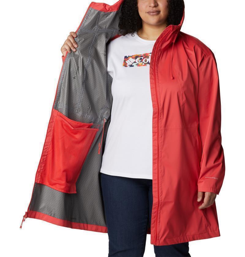 Weekend Adventure Long Shell, Extended - Womens - Red Hibiscus 5