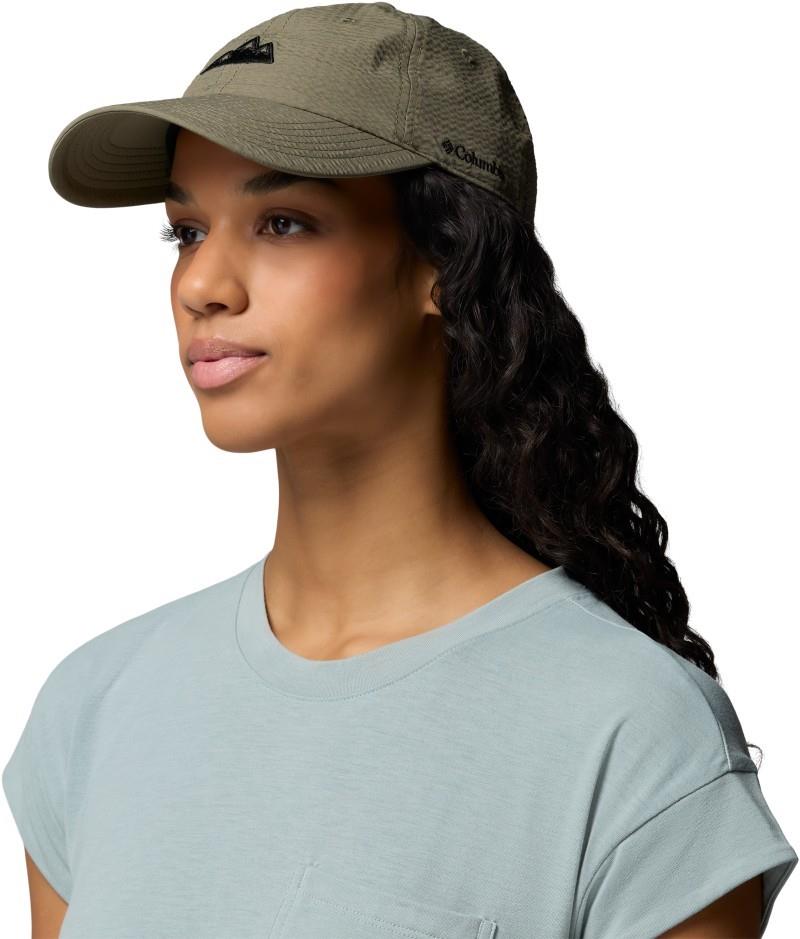 Wellzy Ball Cap - stone green / mountains graphic 1