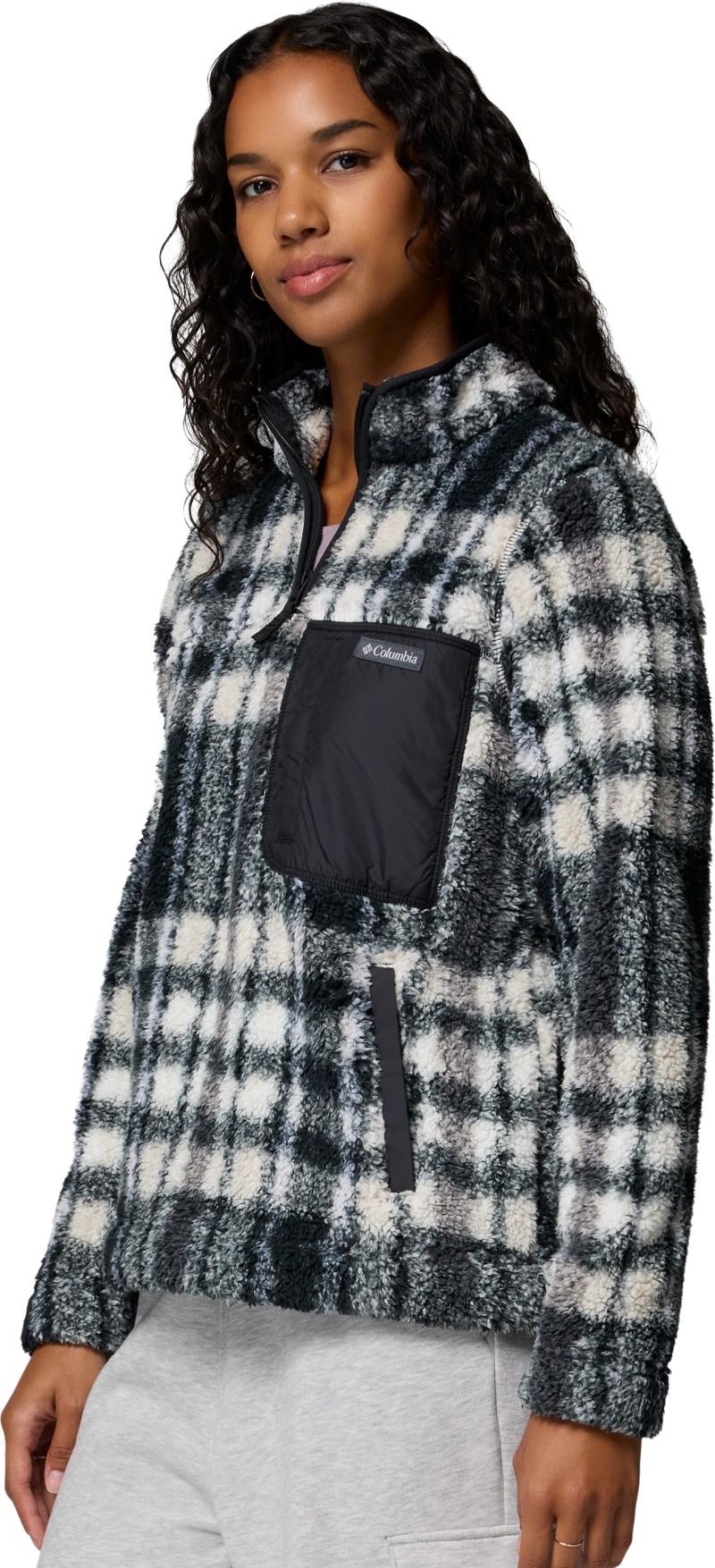 West Bend 1/4 Zip II - Womens - black herringplaid 1