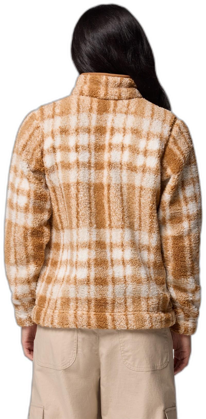 West Bend 1/4 Zip II - Womens - camel brown herringplaid 1