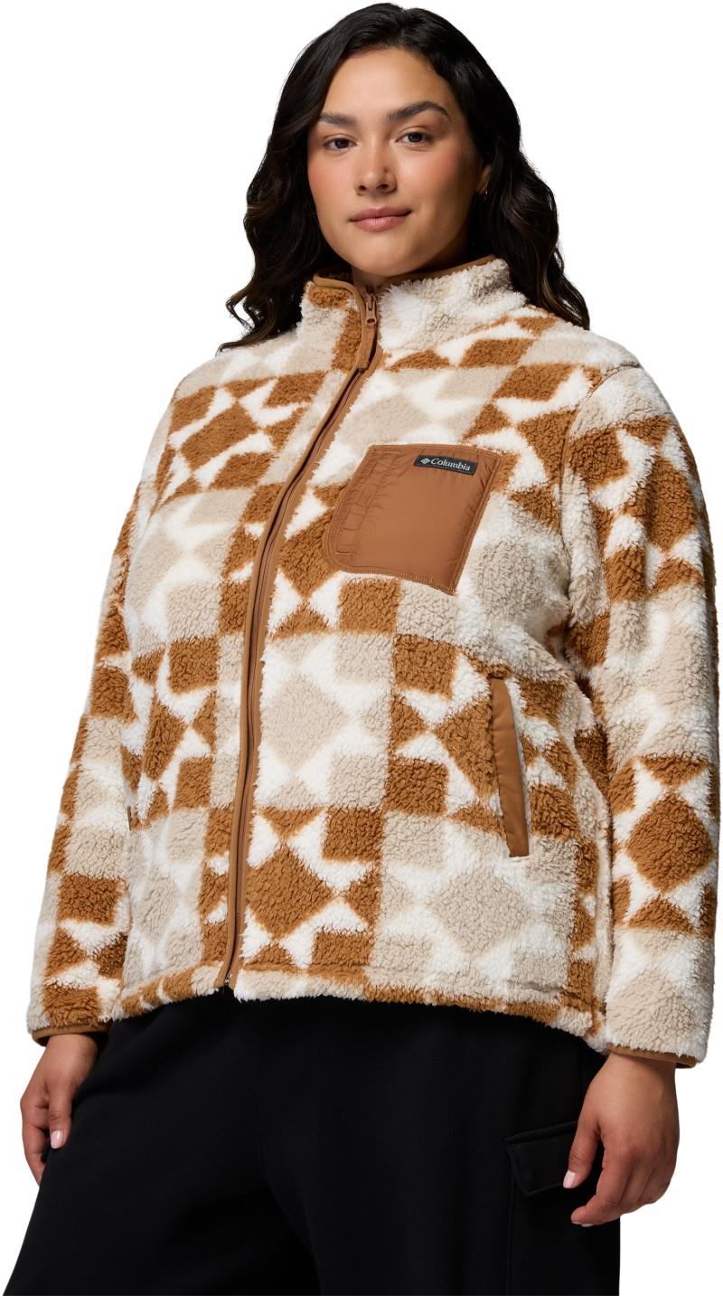 West Bend Print Full-Zip II, Extended - Womens - camel brown / cozy quilt 1