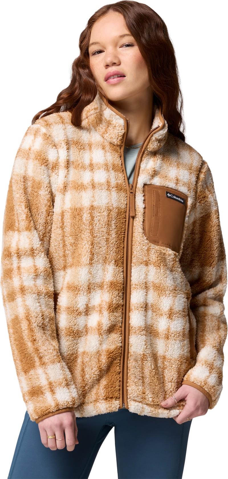 West Bend Print Full-Zip II, Extended - Womens - camel brown herringplaid 1