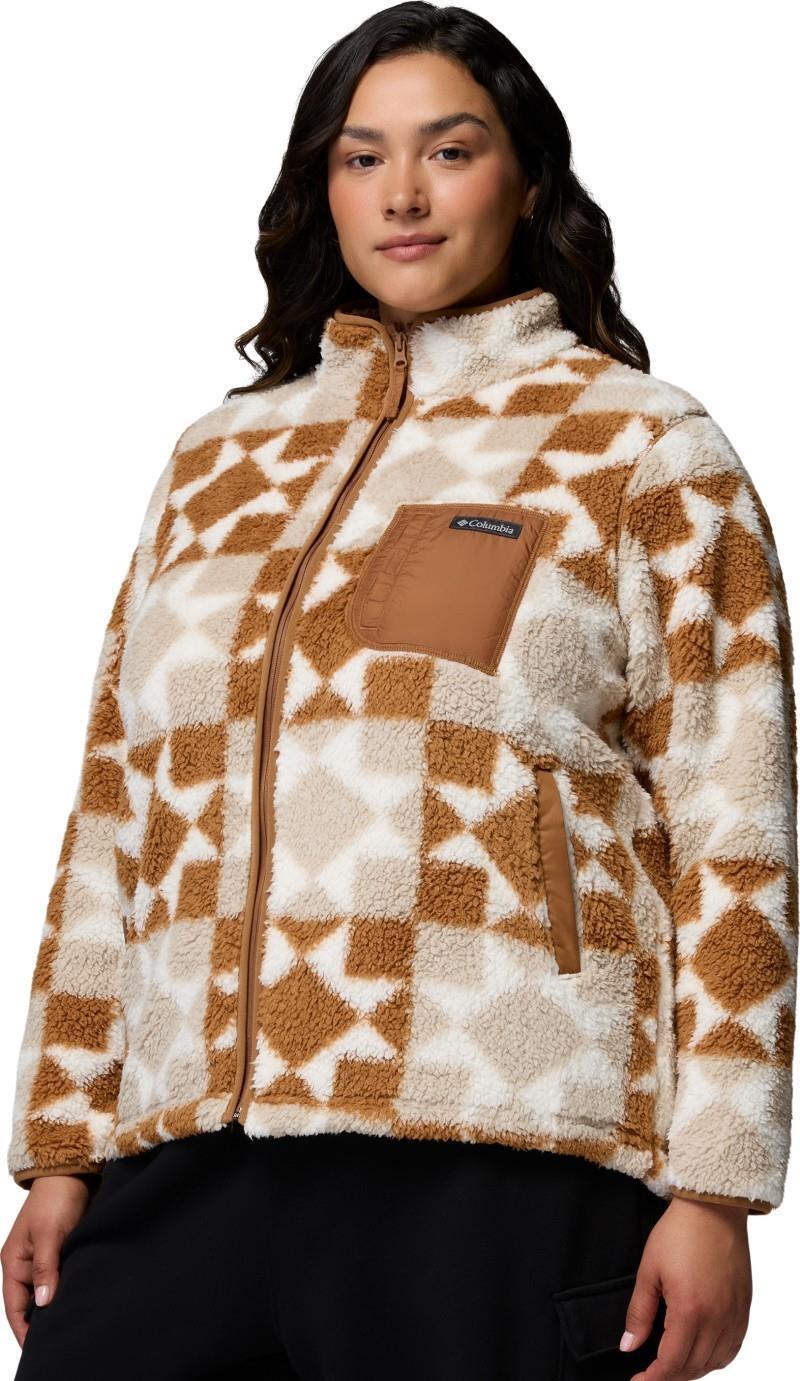 West Bend Print Full-Zip II - Womens - camel brown / cozy quilt 1