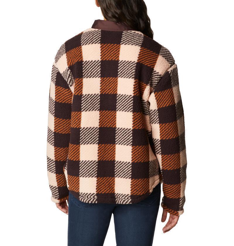 West Bend Shirt Jacket - Womens - Warm Copper Check Multi Print 2