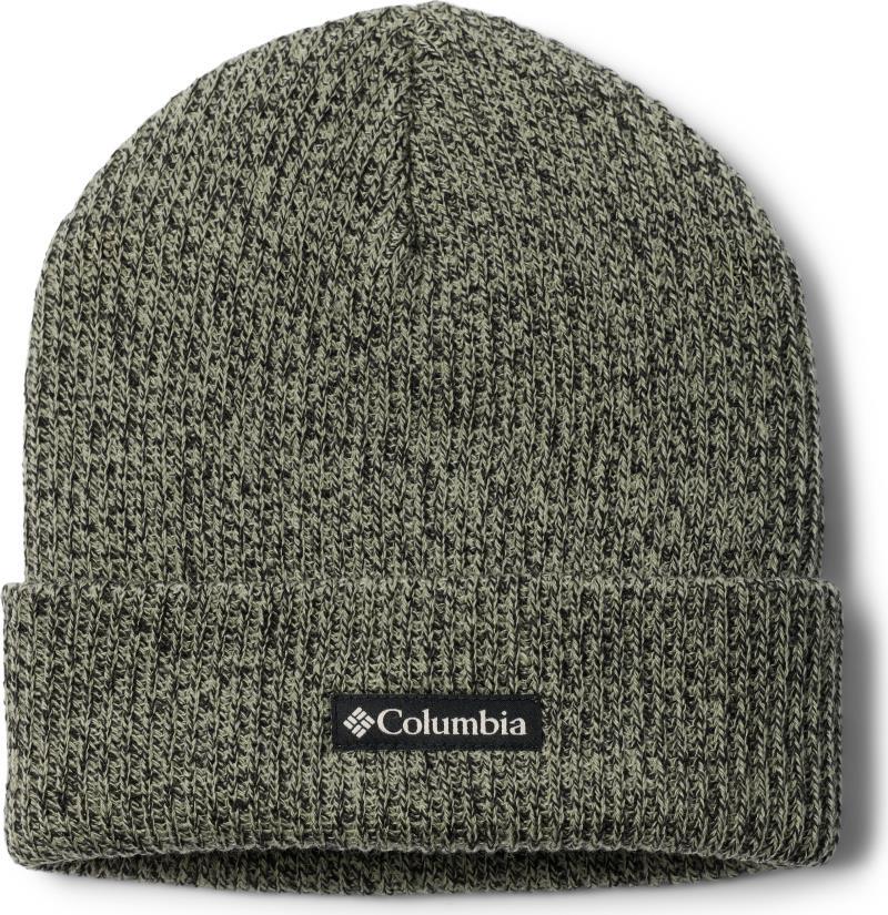 Whirlibird Cuffed Beanie - Safari / Black Marled / Logo 1