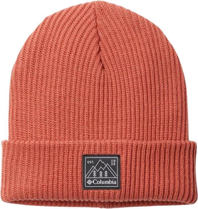 Whirlibird Cuffed Beanie - Youth - Dark Coral 1