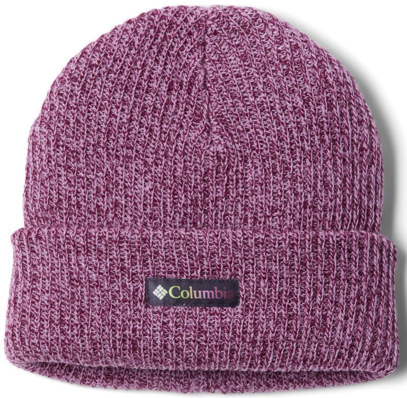 Whirlibird Cuffed Beanie - Youth - gumdrop / marionberry marled 1