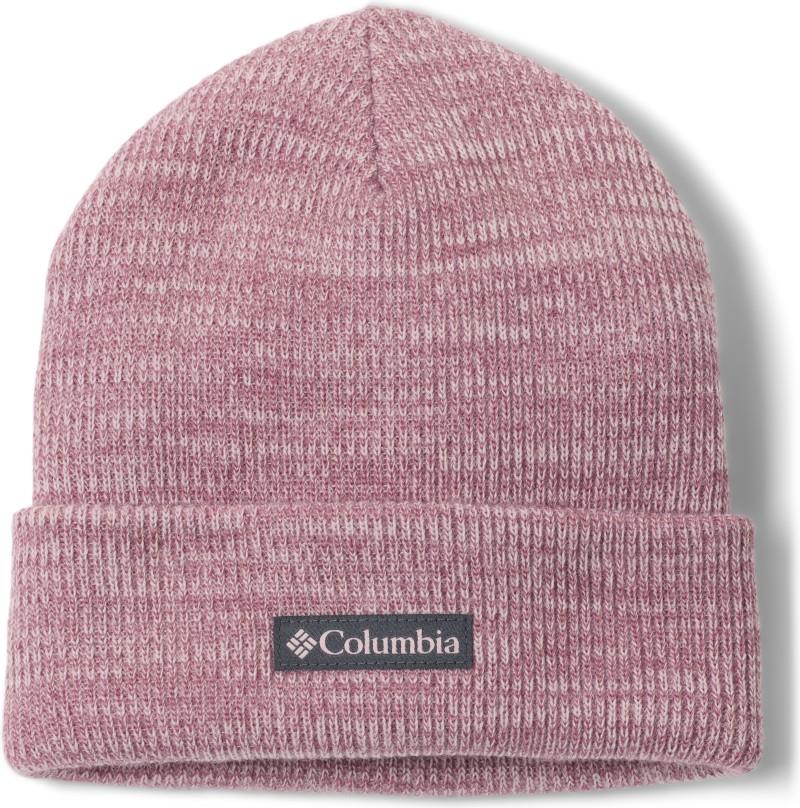 Whirlibird Cuffed Beanie - mineral pink / antique mauve / logo 1